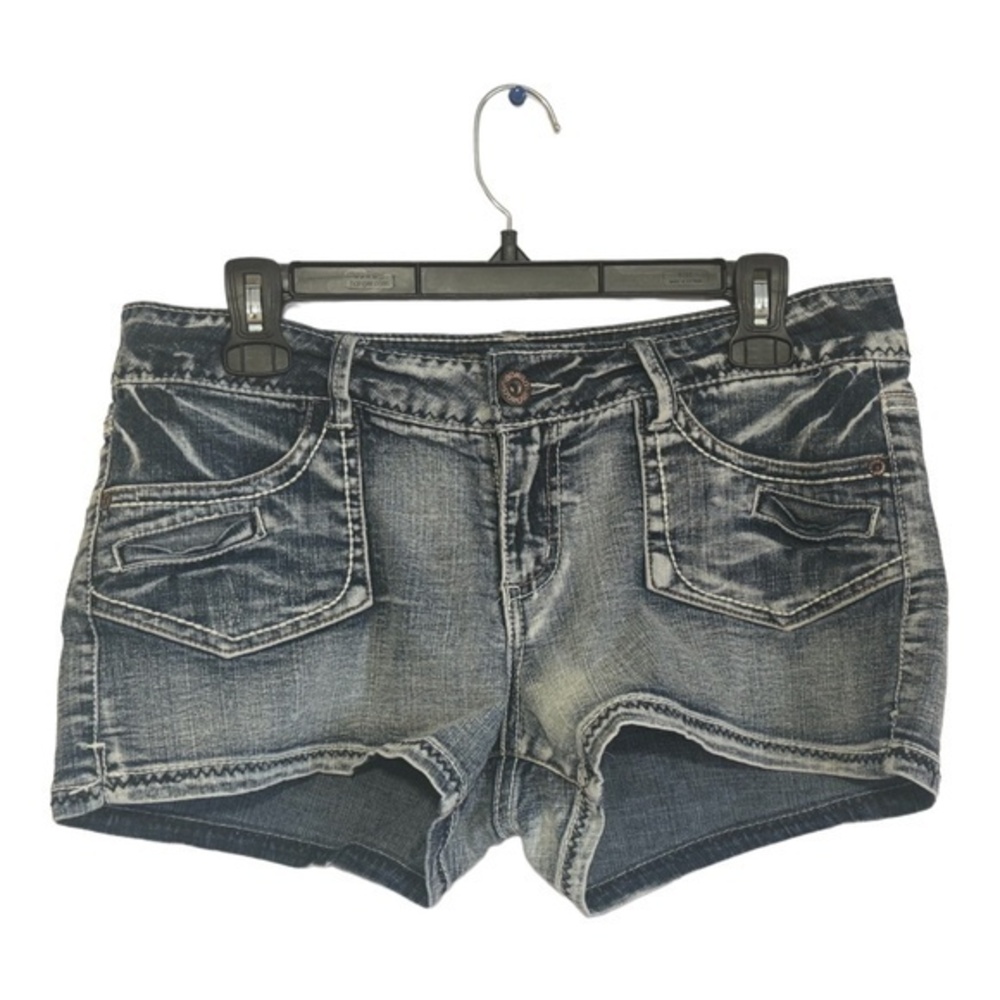 Bongo Womens Shortie Shorts Acid Wash Mid Rise Size 11